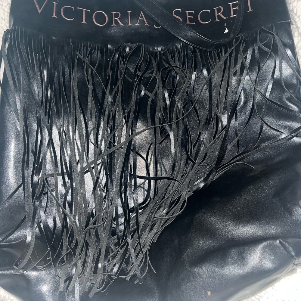 Victoria's Secret Elegant Black Satin Tote